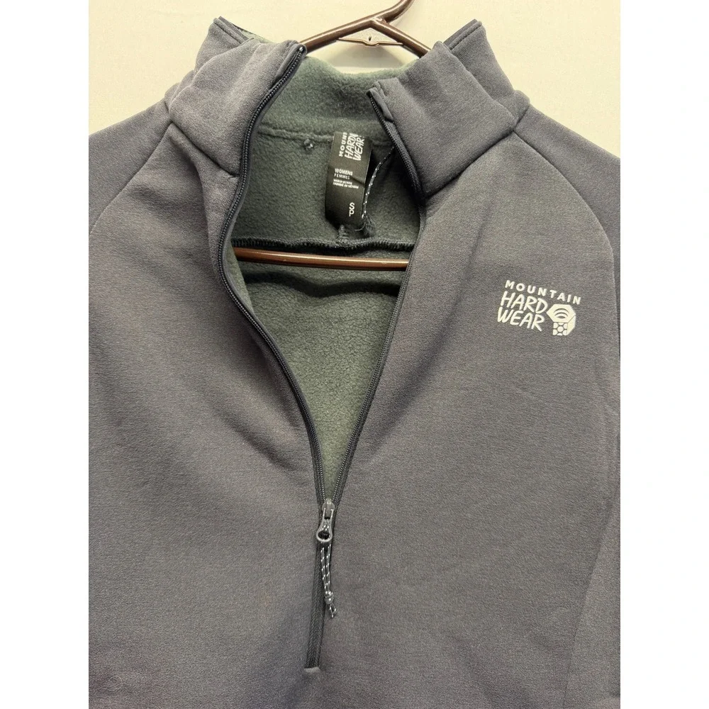 Mountain Hardwear Fleece‎ Pullover 1/4 Zip Small Gray Womens
